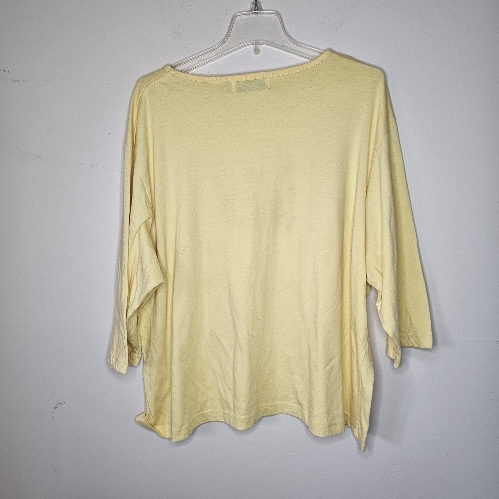 Extra Shenanigans Embroidered Floral 3/4 Tee Shirt Size 3X - Picture 3 of 6